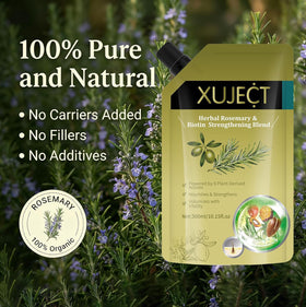 XUJECT styled hair after use showing fuller-looking volume and healthier appearance