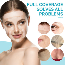 XUNIQ applying patch at eye corner to reduce crow's feet instantly
