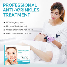 XUNIQ upper lip patch in place demonstrating lip line smoothing