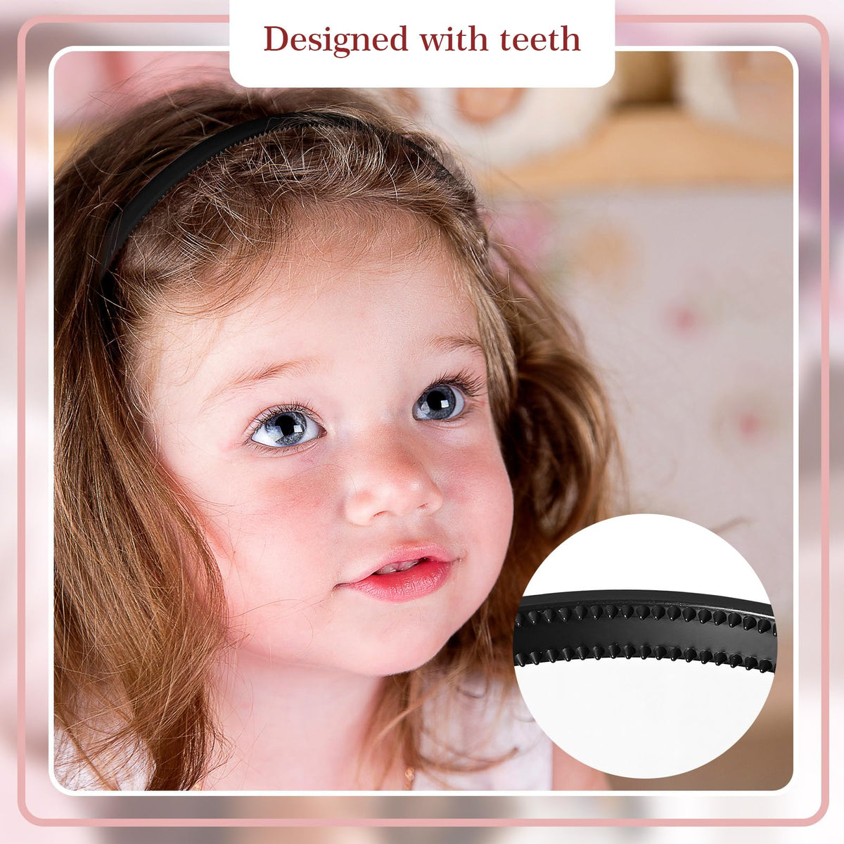 XunYee headband beside ruler showing size and comfortable fit benefit