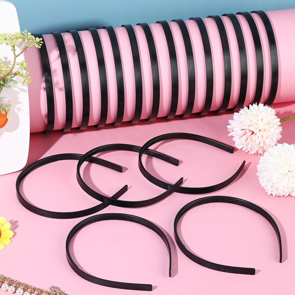 XunYee decorated headbands displaying DIY customization benefit
