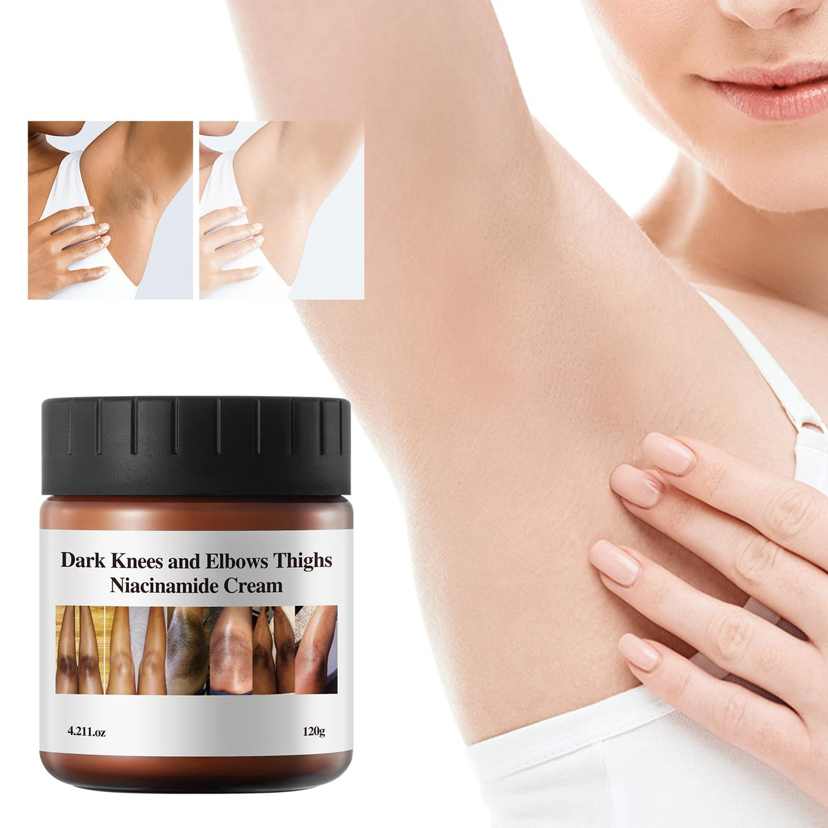 YAFUSIPE person applying cream to underarm illustrating gentle targeted use