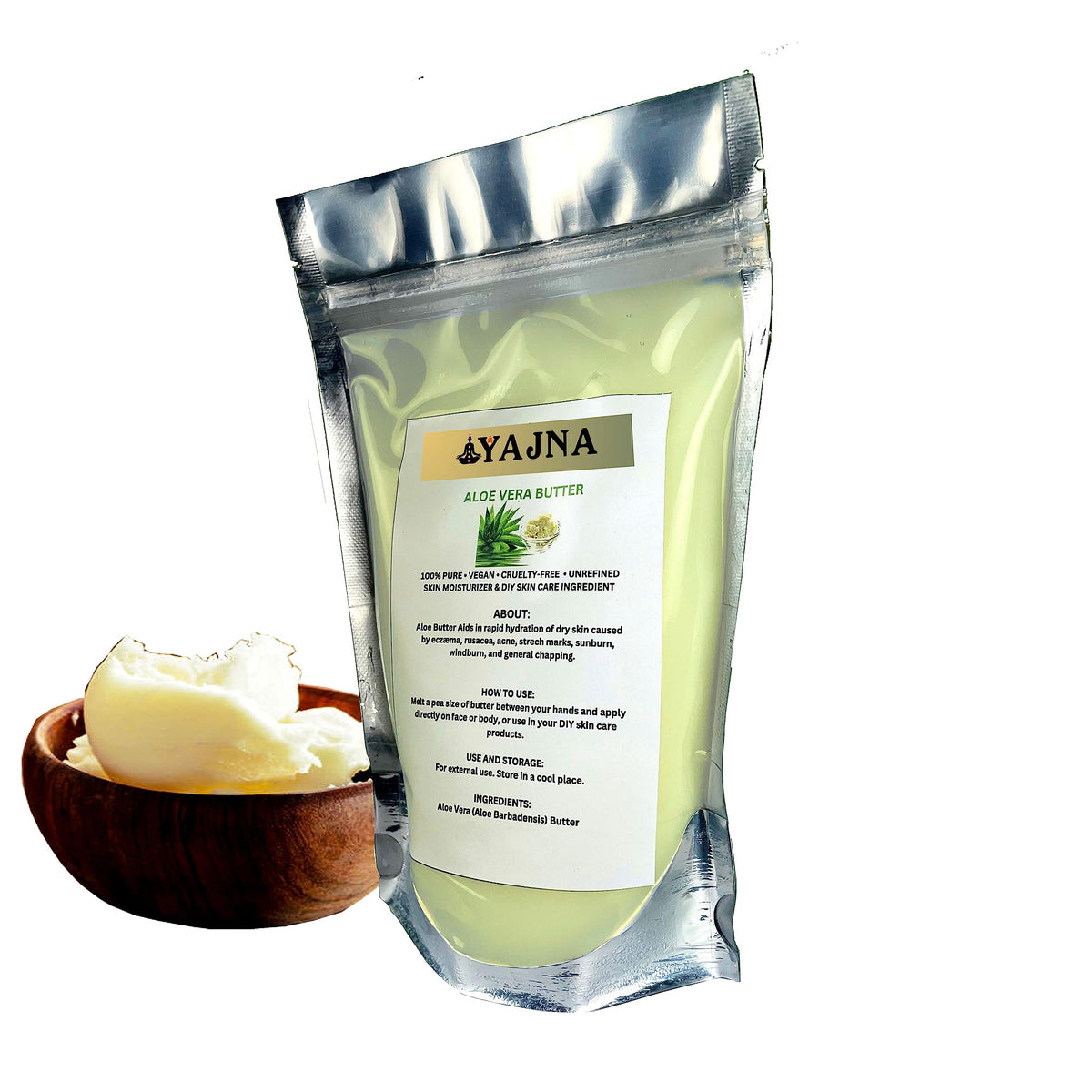 Yajna aloe vera butter creamy texture close-up illustrating smooth blendability