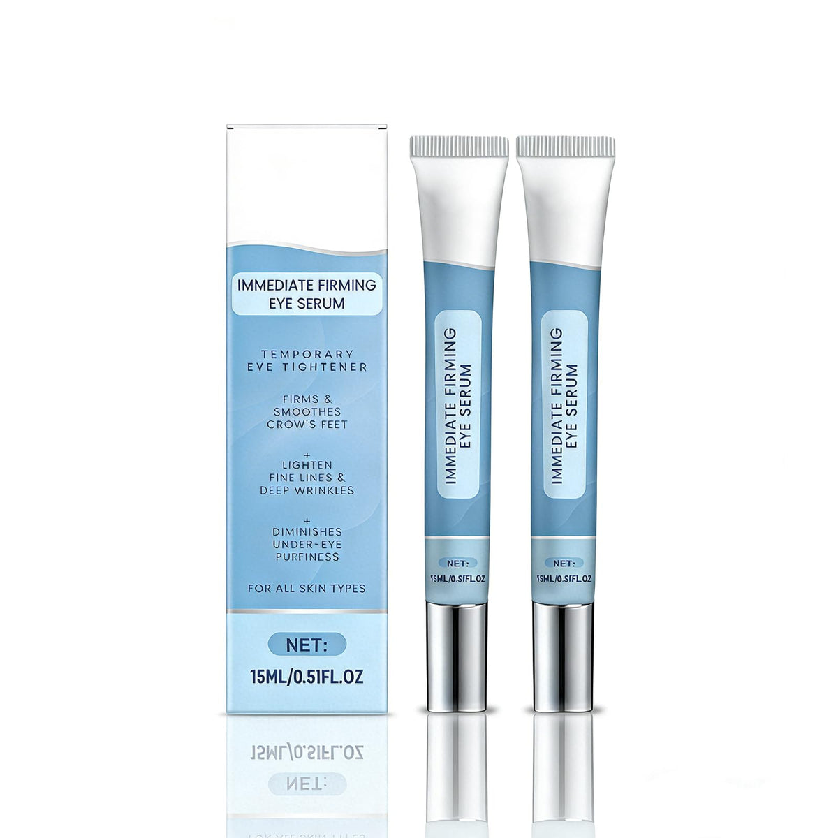 YAKINI front packaging showing serum bottle and branding, fast visible lift