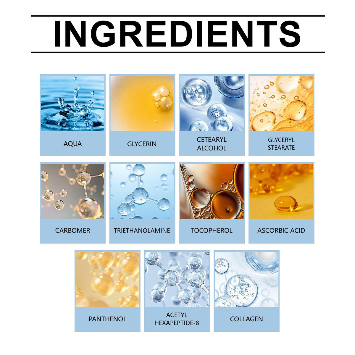 YAKINI silicate mineral ingredient visual indicating temporary tightening effect