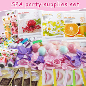 YALARY party table setup showing group-friendly spa favor arrangement