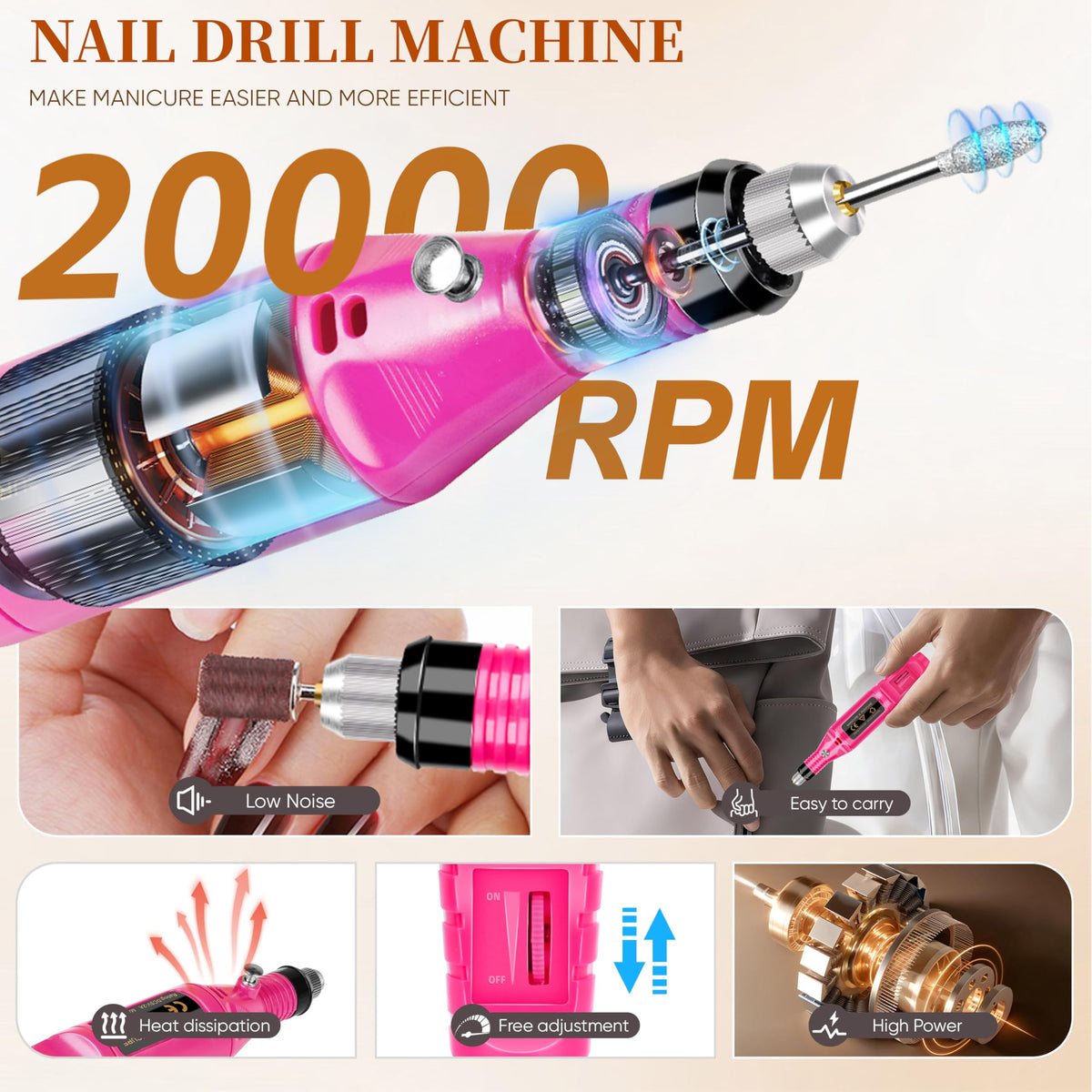 YALSYNY in-use photo of a homeowner curing nails for salon finish