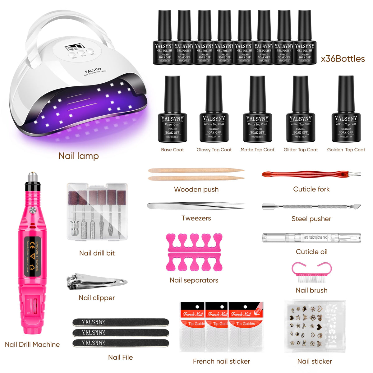 YALSYNY kit used in a home manicure scene to create salon-style nails