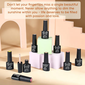 YALSYNY lifestyle manicure scene showing finished nails and gifting appeal