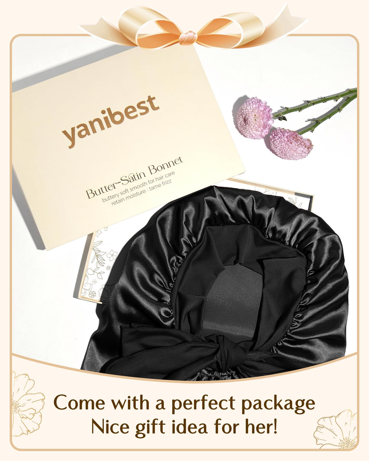 YANIBEST band tied in a front bow illustrating styling options and neat daytime wear