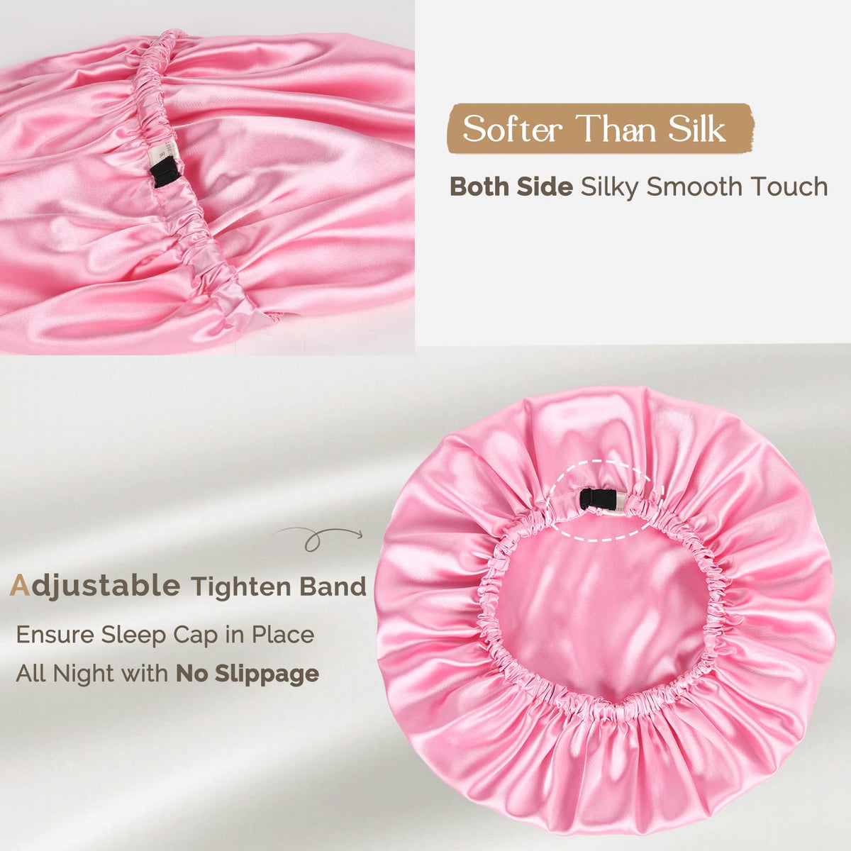 YANIBEST bonnet on bedside table suggesting overnight hair care convenience
