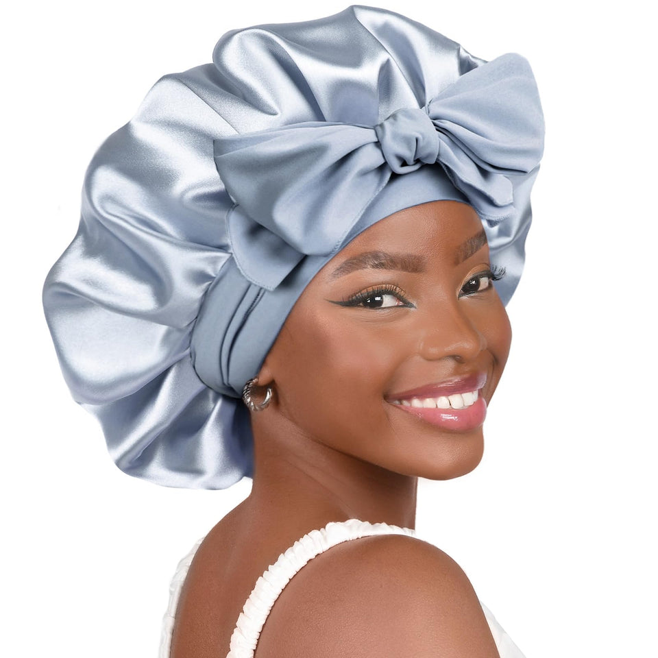 YANIBEST bonnet front view showing neat fit and sleep protection