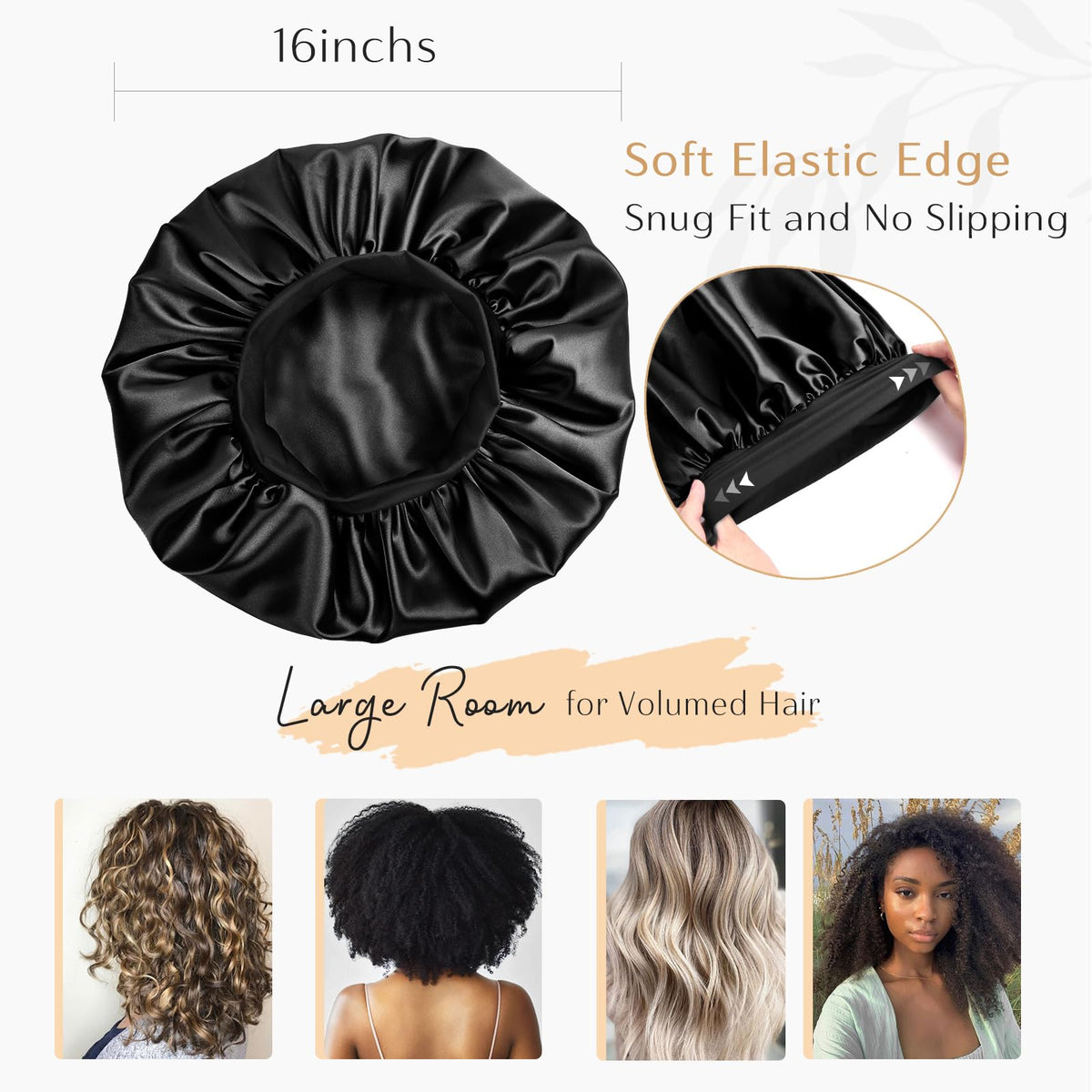 YANIBEST bonnet worn while sleeping to prevent tangles and breakage