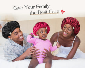 YANIBEST bonnet held in hand to show roomy size and braid-friendly fit