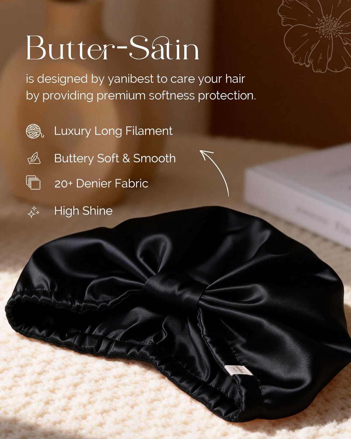YANIBEST close-up butter-satin texture highlighting softness and reduced friction