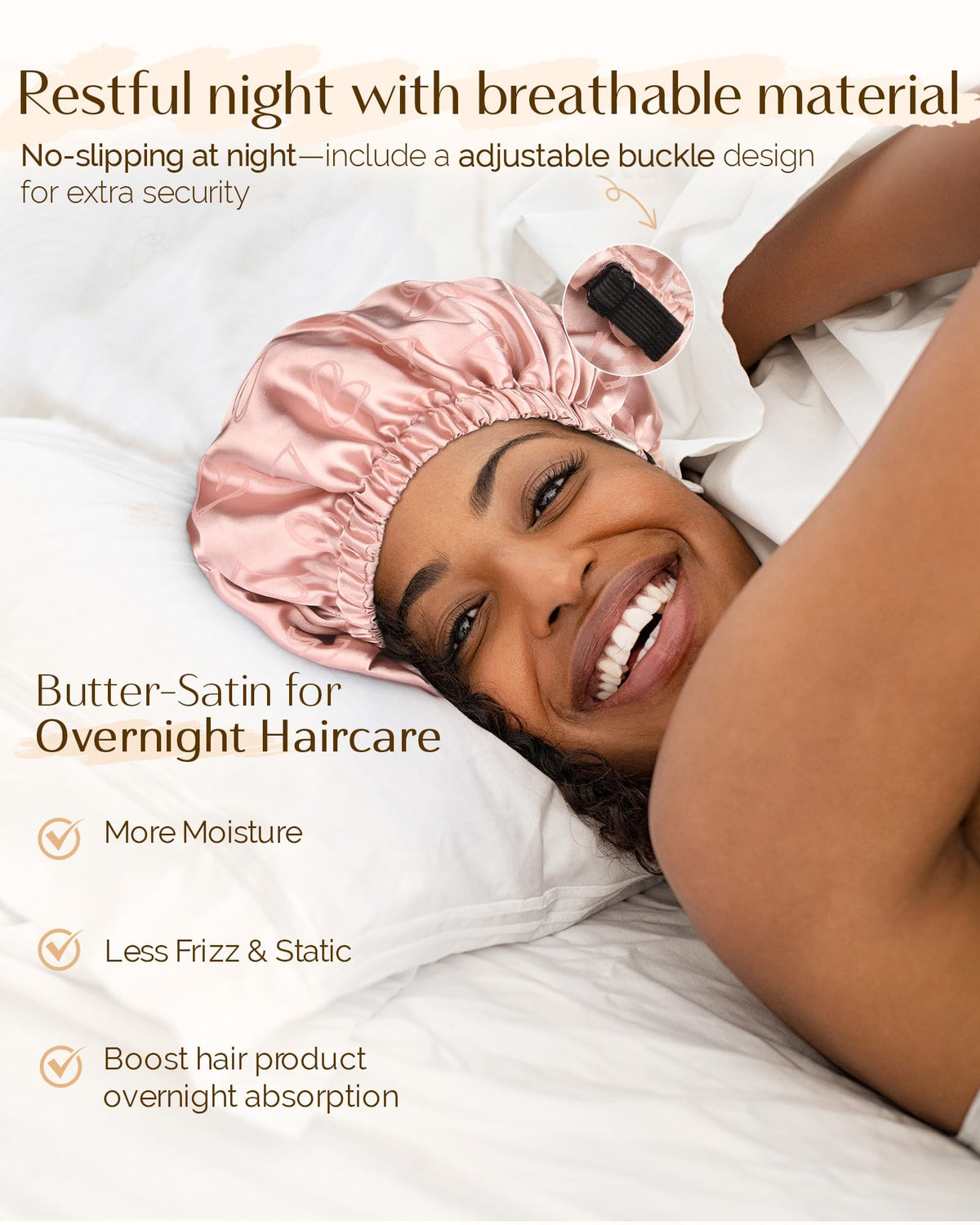 YANIBEST close-up of satin fabric texture delivering smooth scalp protection