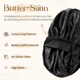YANIBEST close-up satin texture illustrating smooth, low-friction fabric