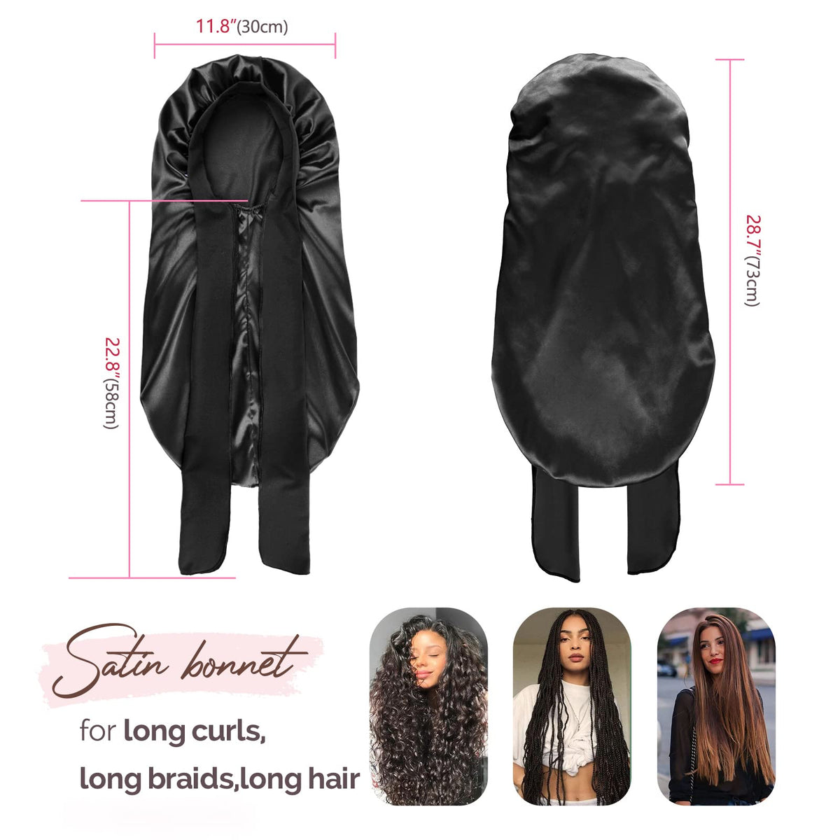 YANIBEST close-up of smooth satin texture that reduces friction and preserves hair moisture