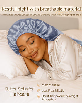 YANIBEST close-up of satin texture highlighting smooth hair protection