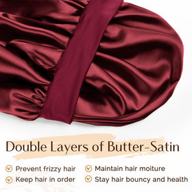 YANIBEST close-up of double-layer satin texture for reduced friction