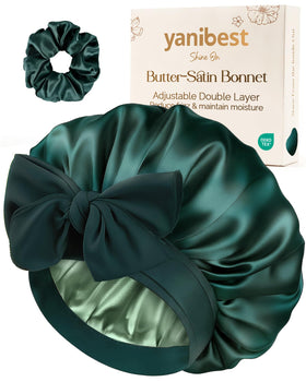 YANIBEST front packaging sage bonnet showing stylish protective sleepwear
