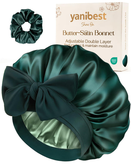 YANIBEST front packaging sage bonnet showing stylish protective sleepwear