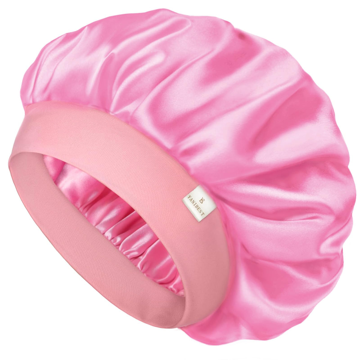 YANIBEST front view light pink bonnet showing smooth finish and secure fit