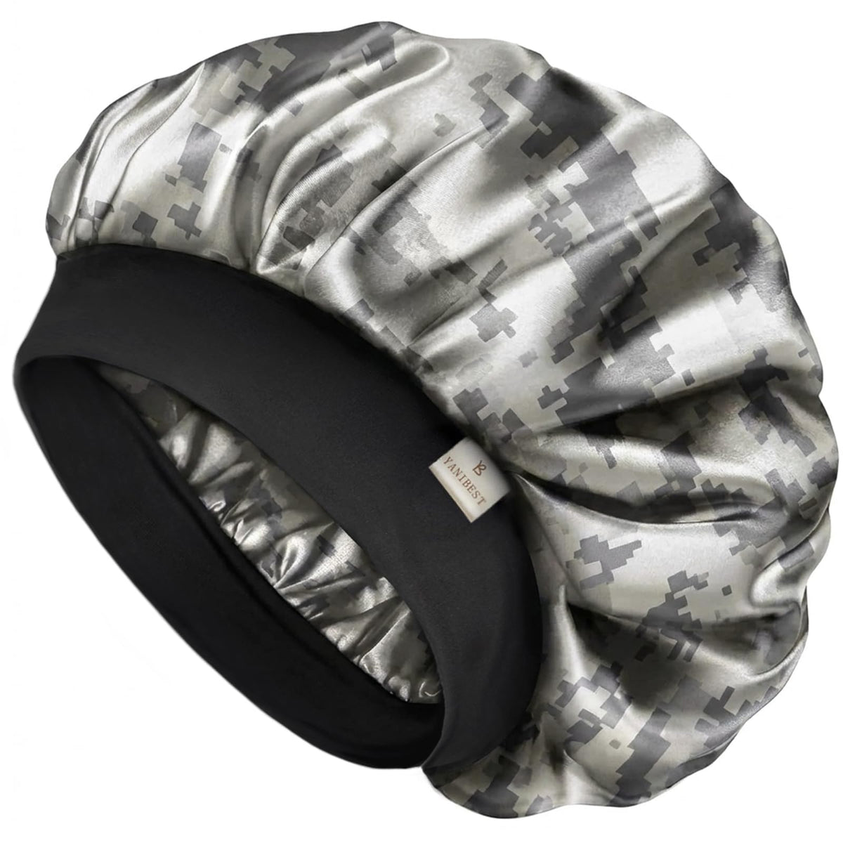 YANIBEST front view of bonnet packaging showing style and secure fit benefit