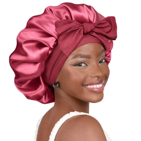 YANIBEST bonnet front view showing secure fit and soft finish