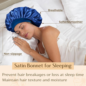 YANIBEST model sleeping with bonnet demonstrating secure non-slip comfort