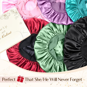 YANIBEST bonnet in bathroom setting useful for makeup and routines