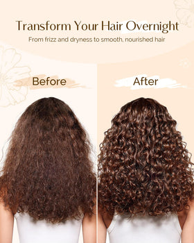 YANIBEST model sleeping with bonnet demonstrating overnight hair protection benefit