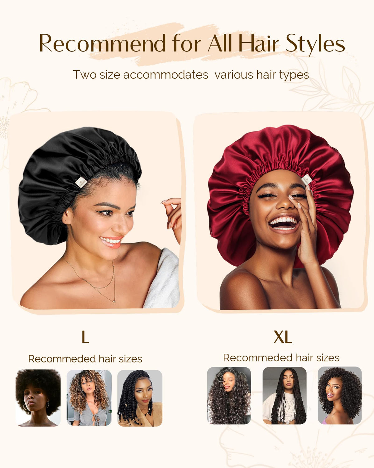 YANIBEST worn by model with curly hair showing protection and preserved style
