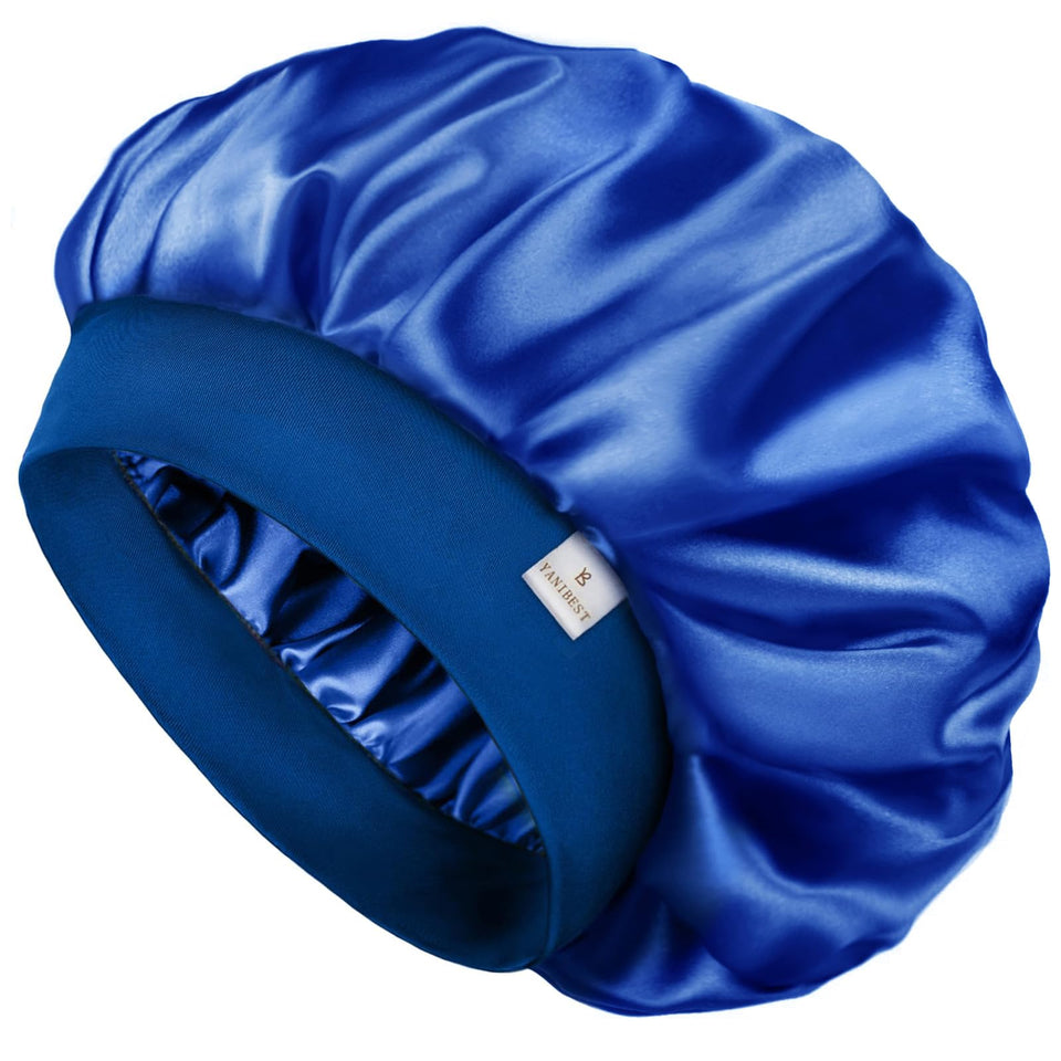 YANIBEST front view royal blue bonnet showing full coverage and neat fit