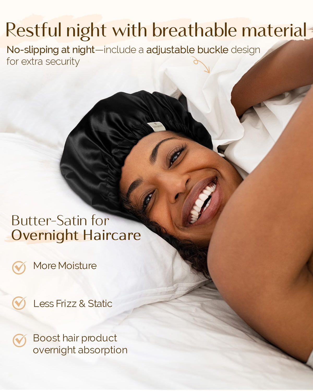 YANIBEST close-up of satin fabric texture highlighting smooth surface to reduce friction