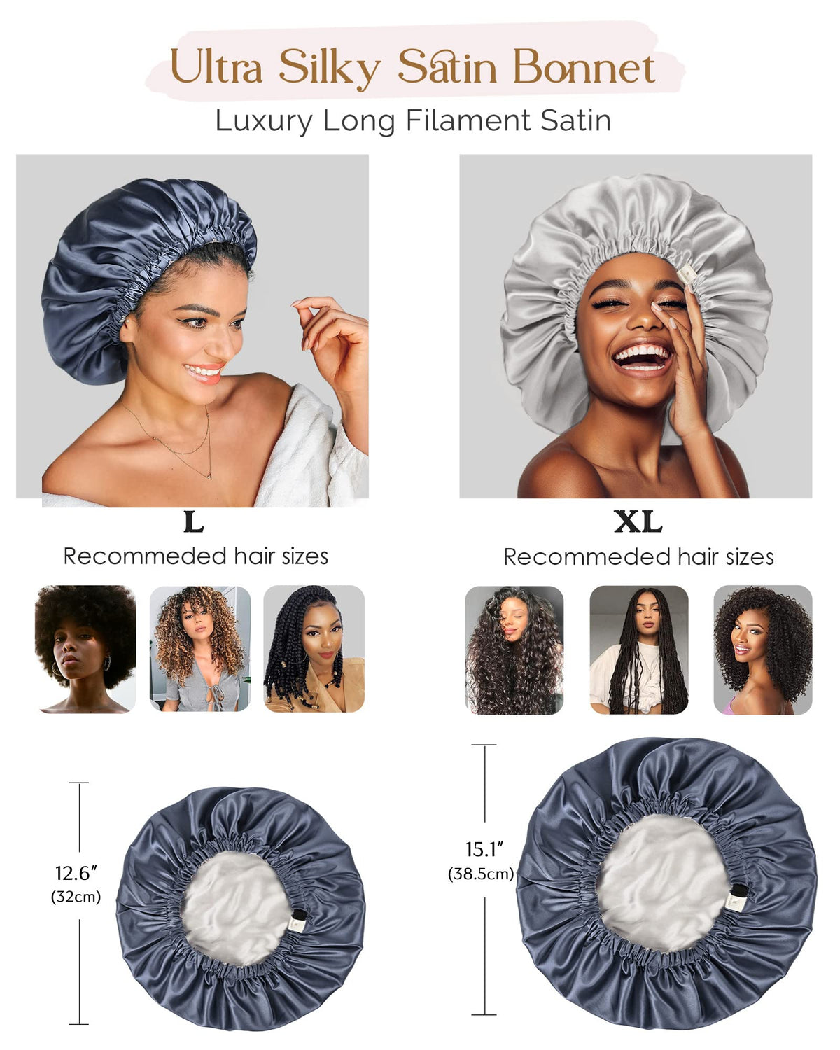 YANIBEST size comparison in hand demonstrating roomy capacity for braids benefit
