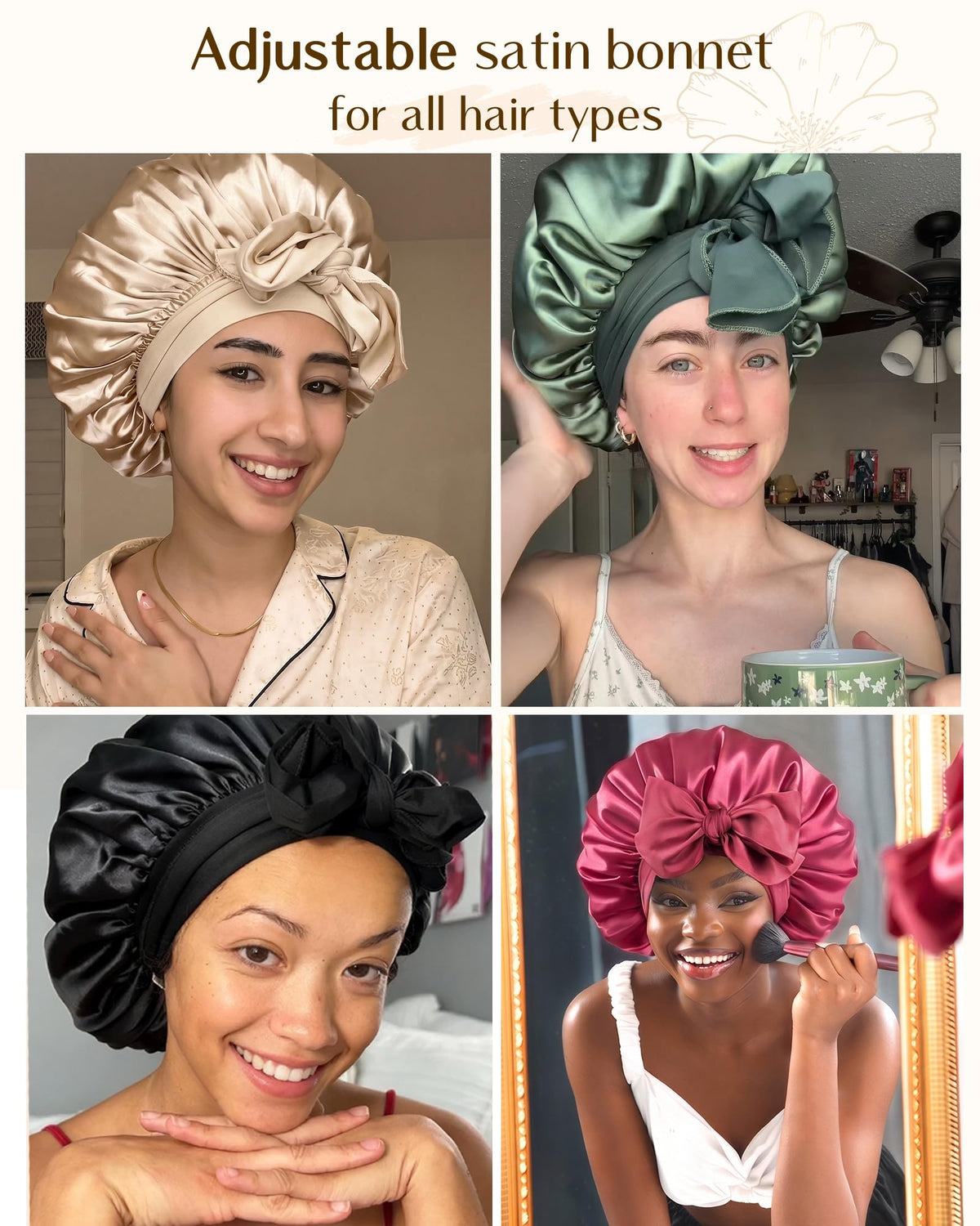 YANIBEST bonnet securing wig in place showing edge protection and style retention