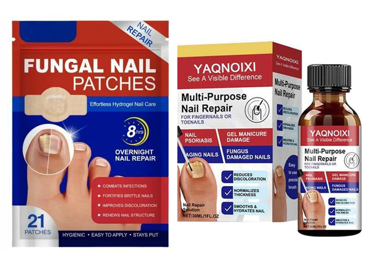 YAQNOIXI front packaging showing kit components for effective nail care