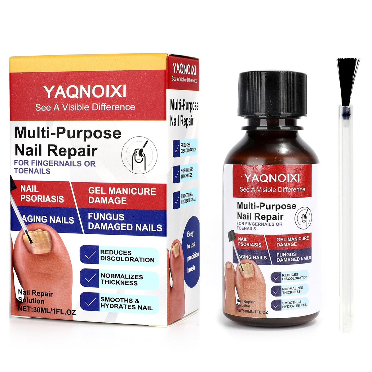 YAQNOIXI liquid solution brush applicator delivering precise treatment