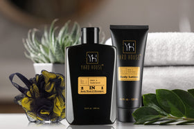 YARD HOUSE 2-in-1 shampoo and body wash in use, delivers convenient cleansing