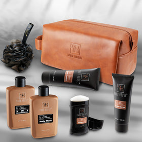 Yard House grooming set staged in bathroom showing daily routine convenience benefit