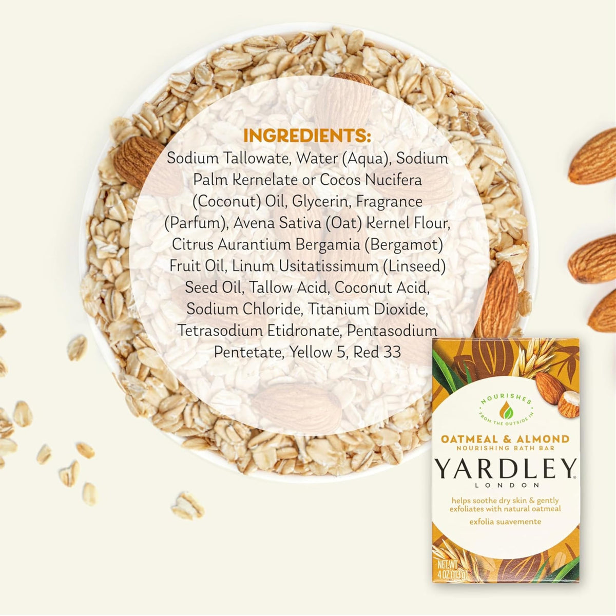 Yardley bar edge with embossed logo emphasizing brand identity and quality finish
