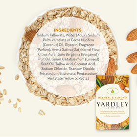Yardley bar edge with embossed logo emphasizing brand identity and quality finish