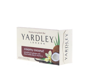 Yardley bars styled in a bathroom setting for lifestyle appeal