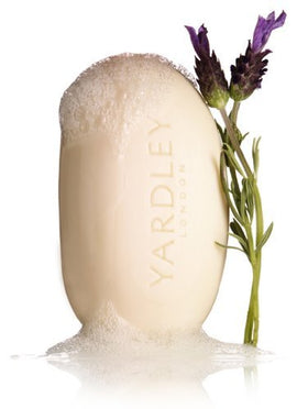 yardley London soap used in a calming bathroom setting to enhance bathing ritual