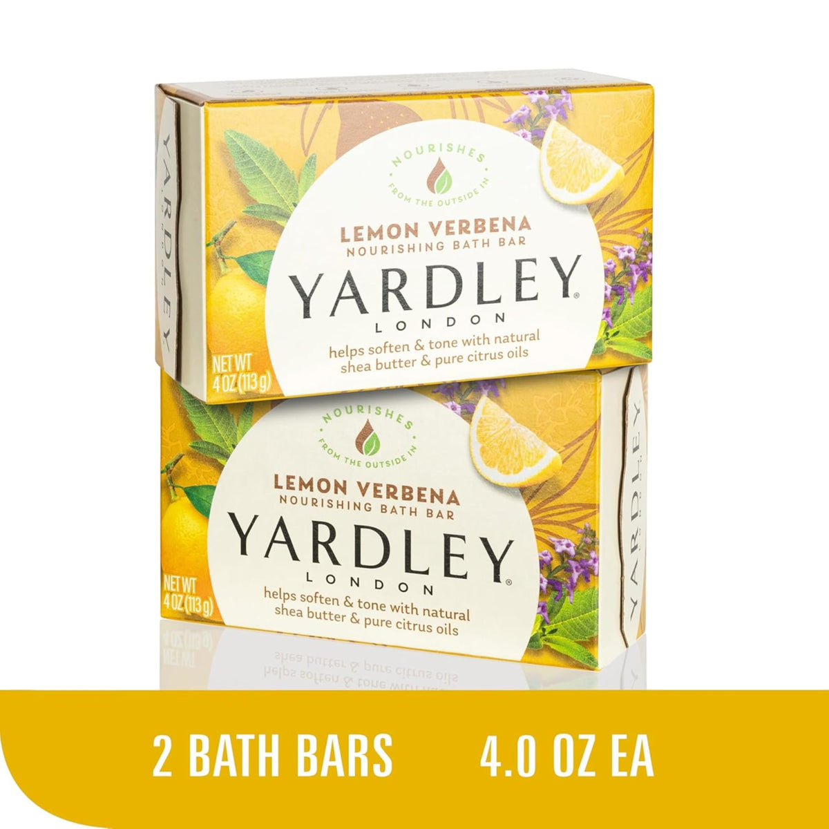 Yardley London Cocoa Butter bar producing creamy lather for moisture