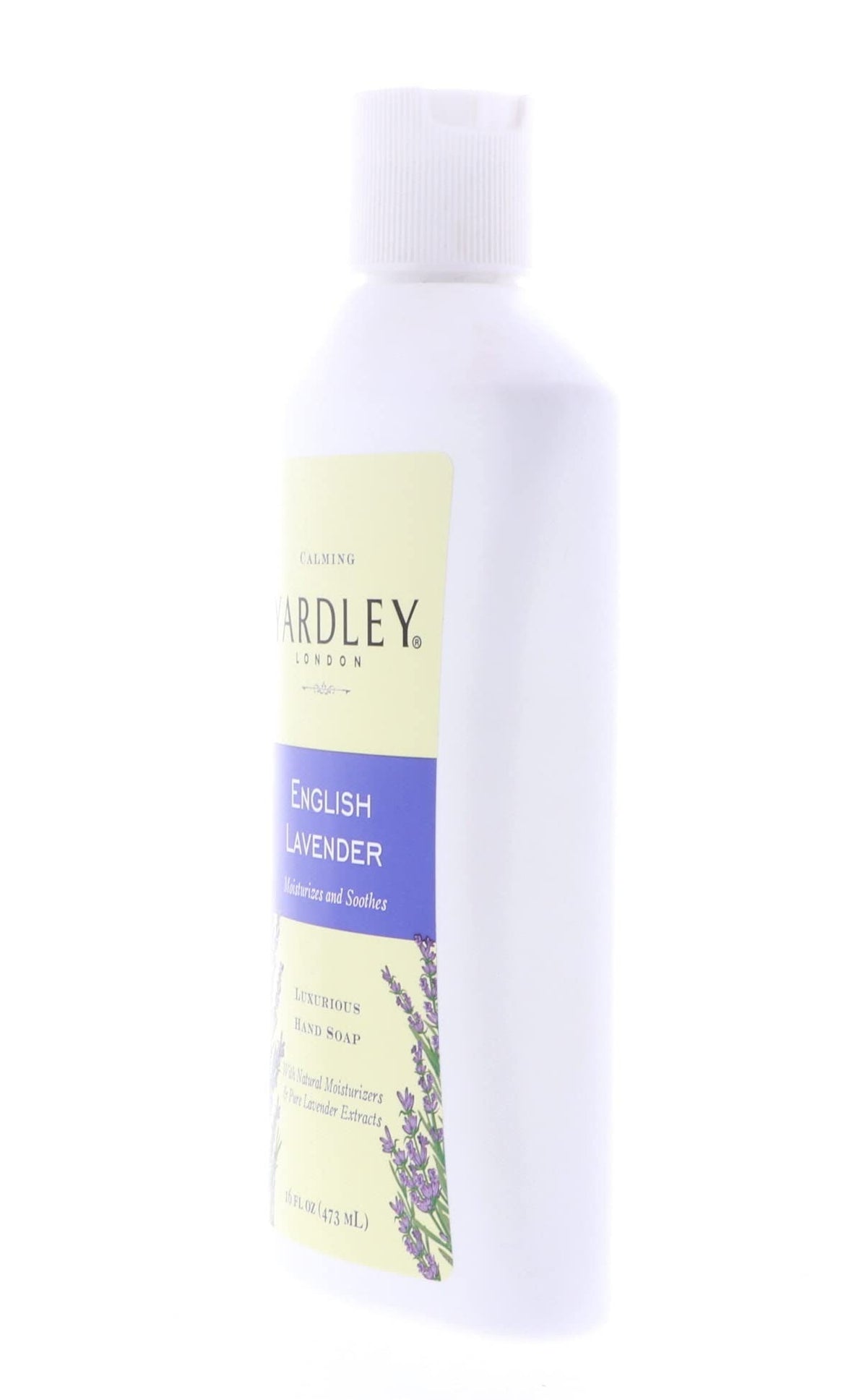 Yardley pump detail for easy dispensing and spill-free use benefit