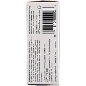 yardley London ingredient label close-up showing lavender extract and essential oils