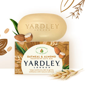 Yardley in bathroom lifestyle scene showing calming scent and daily-use benefit