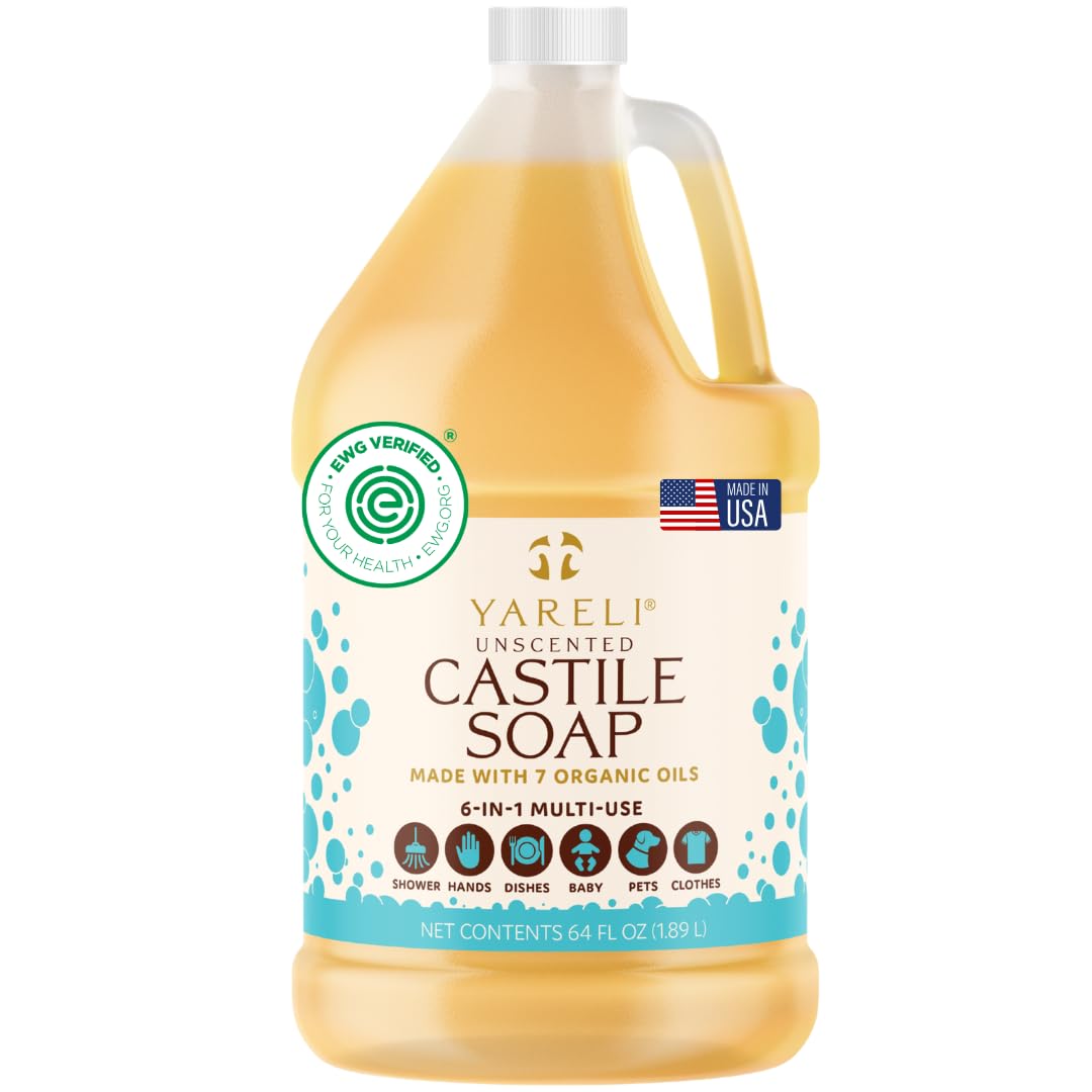 YARELI front packaging 64oz jug showing size and label benefits